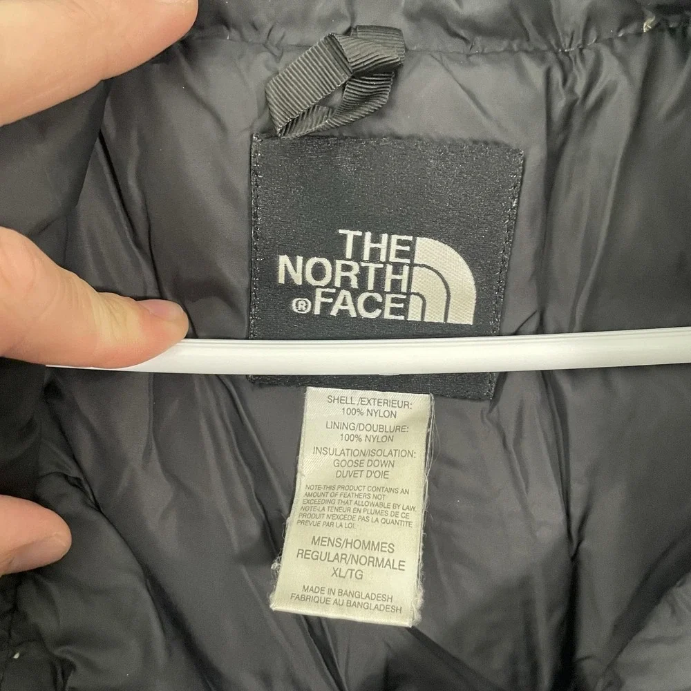 The North Face Nuptse Vest Mens XL Black‎ 700 Fill Down Puffer Hooded Full Zip